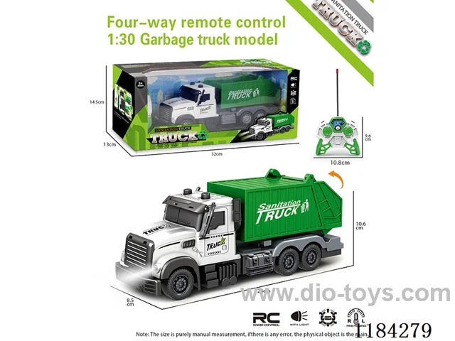 4ch rc 1:24 Sanitation waste compression transport vehicle