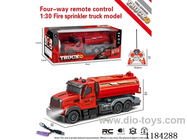 4ch rc 1:24 fire storage vehicle included lithium batteries