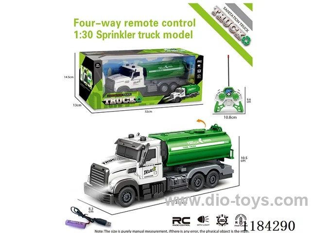 4ch rc 1:24 sanitation storage sprinkler included lithium electricity