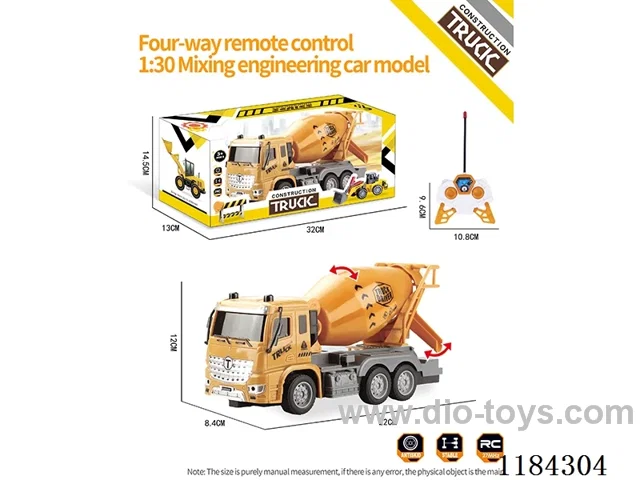 4ch rc 1:30 Engineering concrete mixing locomotive