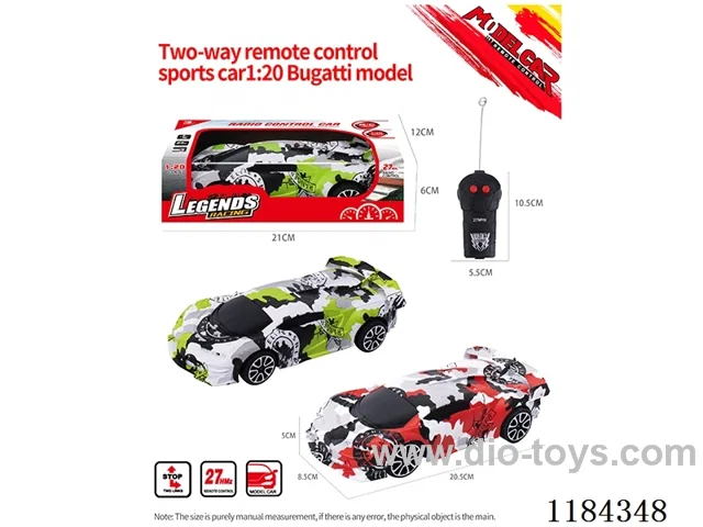 1: 2ch rc Bugatti sports car model graffiti model