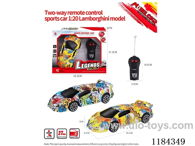1: 2ch rc Lamborghini sports car model graffiti model
