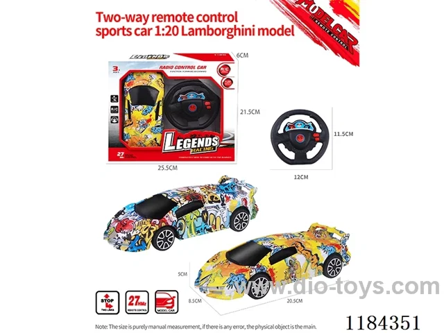 1: 2ch rc Lamborghini sports car model graffiti model