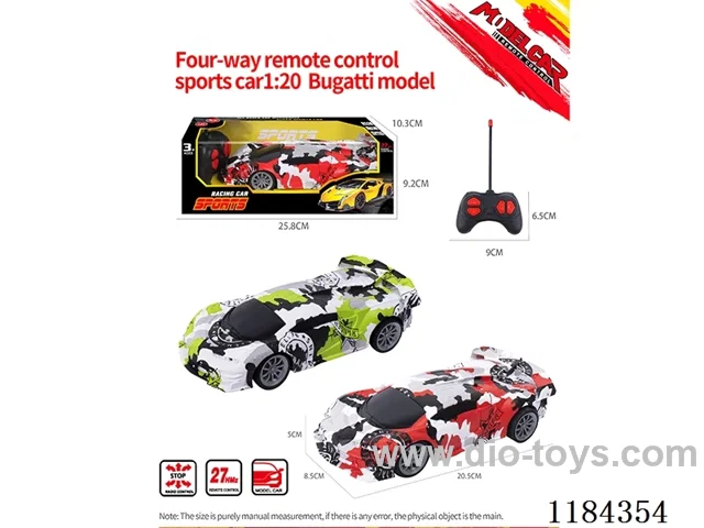 1:20 4ch rc Bugatti sports car model graffiti model