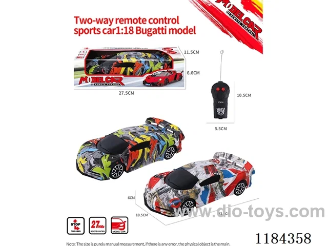 1:18 2ch rc Bugatti sports car model graffiti model