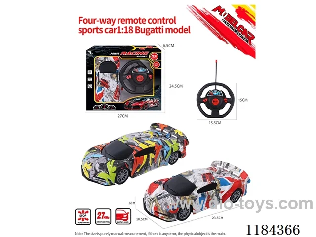 1:18 4ch rc Bugatti sports car model graffiti model
