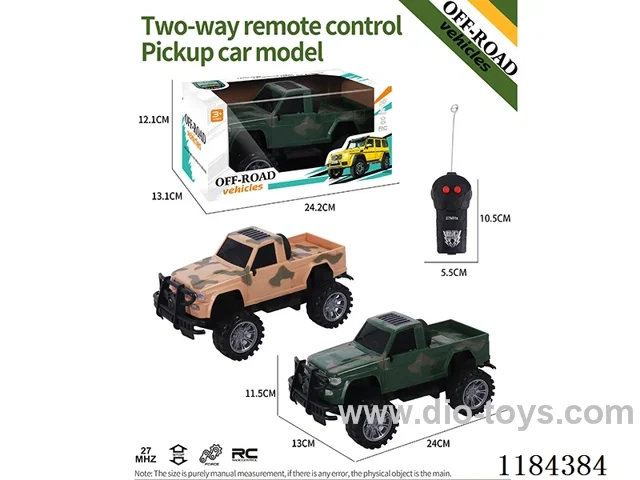 2ch rc high-bottom pickup off-road model military vehicle