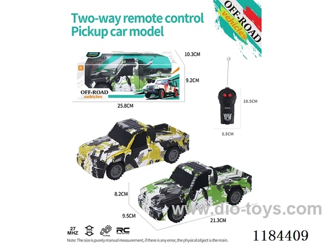 2ch rc flat bottom pickup off-road model graffiti