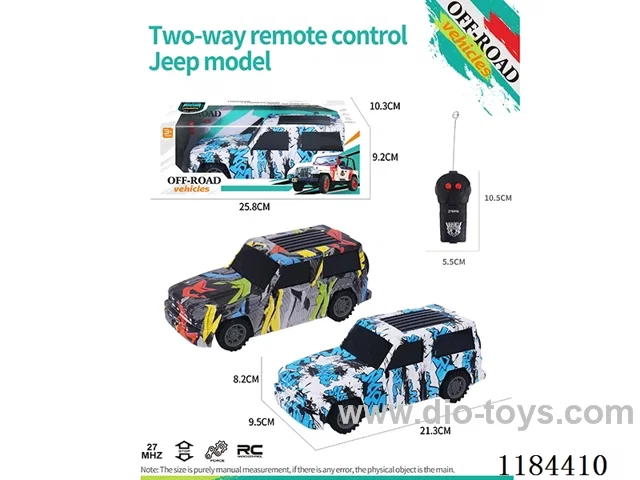 2ch rc flat-bottomed Jeep model graffiti