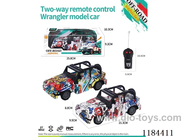 2ch rc Flat Wrangler off-road model graffiti