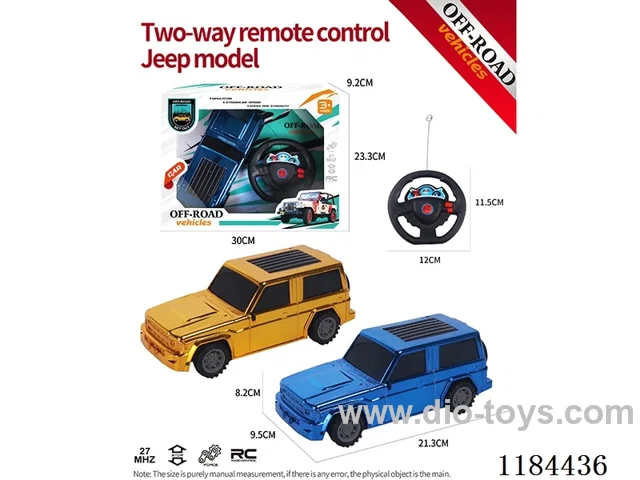 2ch rc Flat bottom Jeep off-road model electroplated