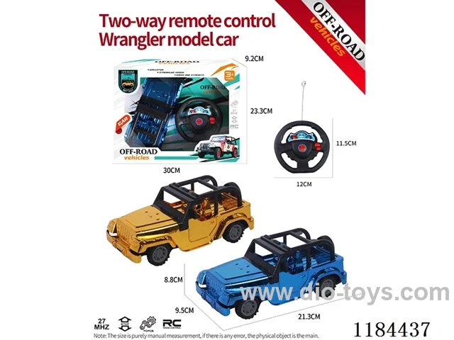 2ch rc Flat Bottom Wrangler off-road model electroplated