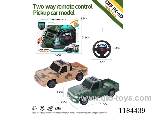 2ch rc flat-bottomed pickup off-road model military vehicle