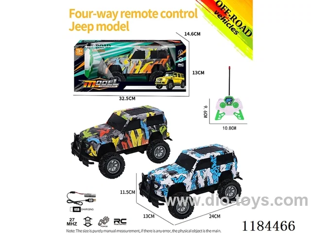 4ch rc high-bottom Jeep model graffiti