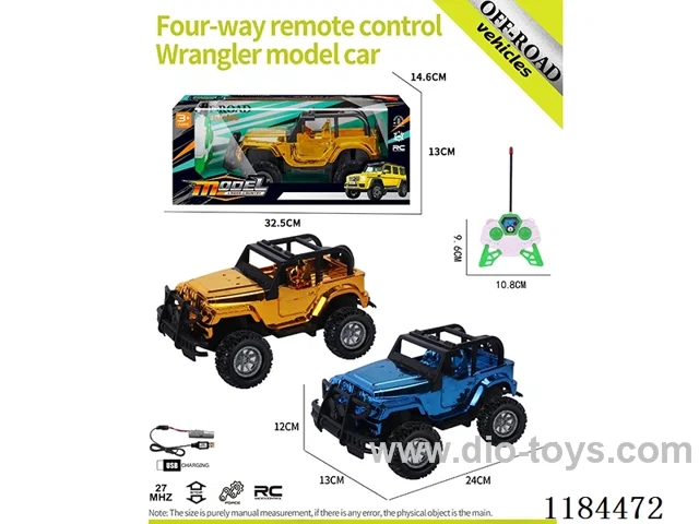4ch rc High Bottom Wrangler off-road model electroplated