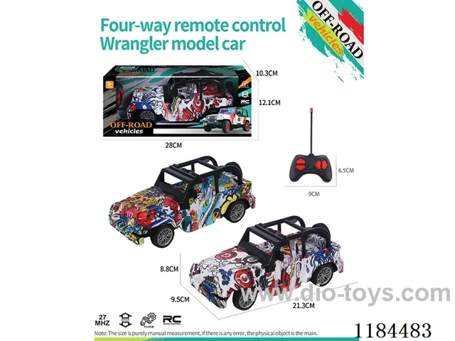 4ch rc Flat Wrangler off-road model graffiti