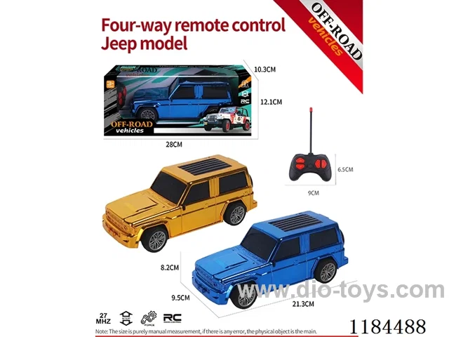 4ch rc flat bottom Jeep off-road model electroplated