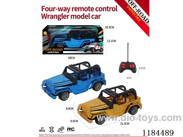 4ch rc Flat Bottom Wrangler off-road model electroplated