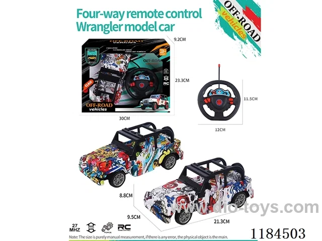 4ch rc Flat Wrangler off-road model graffiti