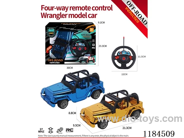 4ch rc Flat Bottom Wrangler off-road model electroplated