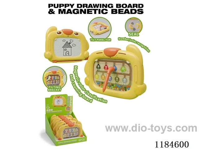 Puppy Drawing Board & Magnetic Beads (6PCS)