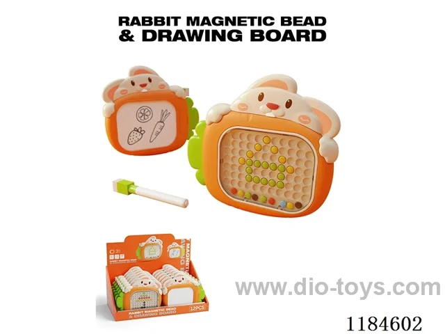 Bunny magnetic beads drawing board(12PCS)