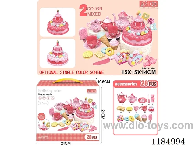 Cake with sound and light