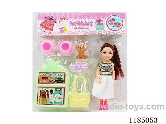 5.5 inch 14 cm 5 joints Solid doll + plastic accessories Mixed varieties