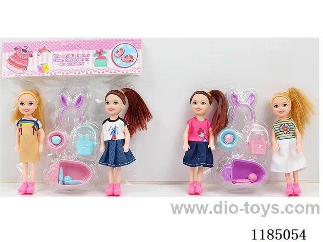 5.5” 14cm 5 joints solid doll + blister accessories Mixed varieties