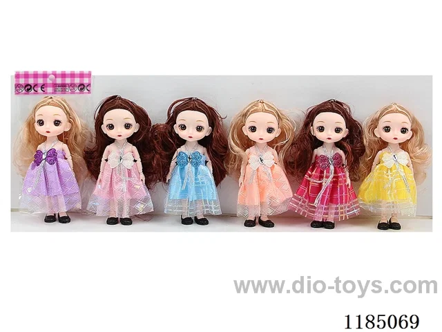 6” 15cm 13 jointed solid 3D real eye doll Variety Mixed Pack
