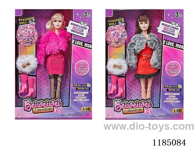 11 inch 11 joints 28 cm Barbie plus boots + bag + hat Multi mixes