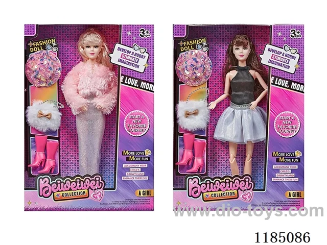 11 inch 11 joints 28 cm Barbie plus boots + bag + hat Multi mixes