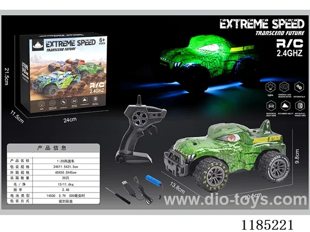 1:20 2.4G rc car with light included battery