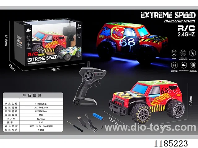1:20 2.4G rc car with light included battery