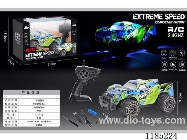 1:20 2.4G rc car with light included battery