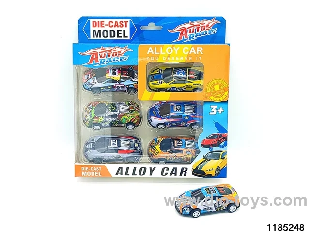 7.5cm Alloy pull back Car 6pcs