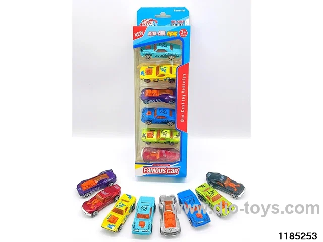 7.5cm Alloy Sliding Car 6pcs