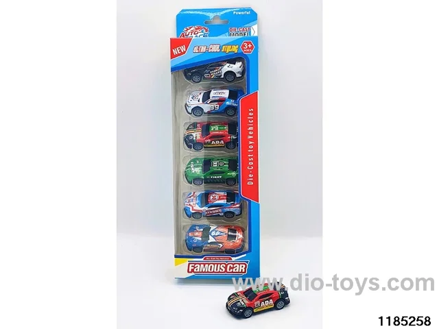 7.5cm Alloy pull back Car 6pcs