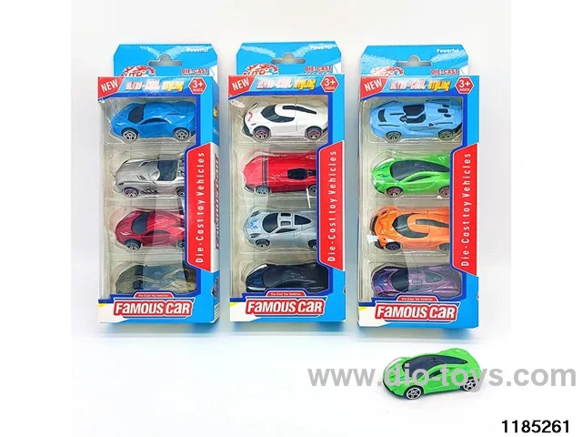 7.5cm Alloy Sliding Car 4pcs