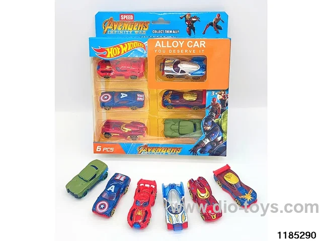 7.5cm Alloy Sliding Car 6pcs