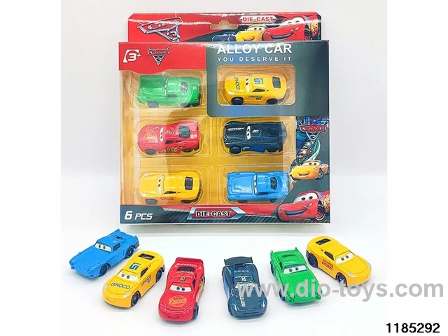 6.5cm Alloy Sliding Car 6pcs