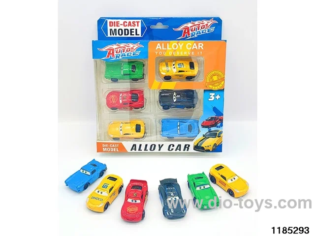 6.5cm Alloy Sliding Car 6pcs