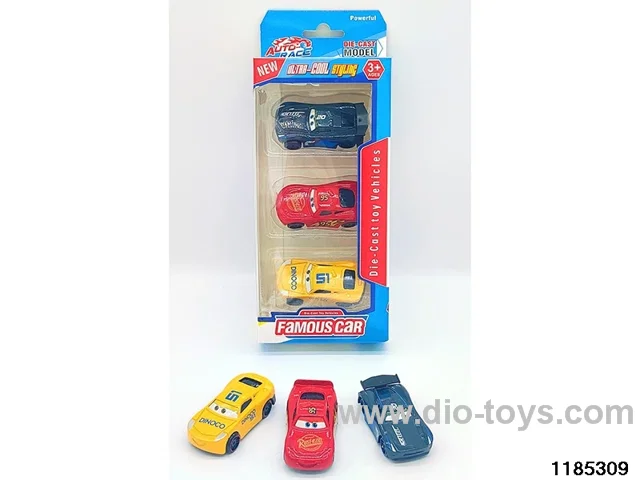 6.5cm Alloy Sliding Car 3pcs