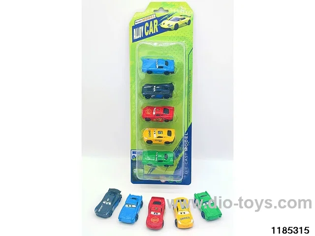 6.5cm Alloy Sliding Car 5pcs