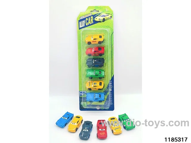 6.5cm Alloy Sliding Car 6pcs