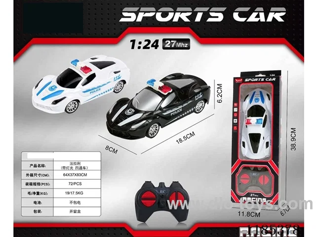 1：24 4ch 27Mhz rc car with light not included battery 2 colors mixed