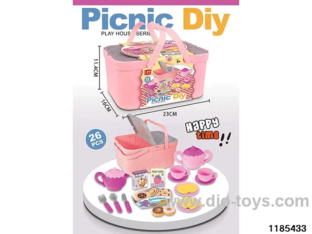 Picnic Basket Water Bottle Cookie Set