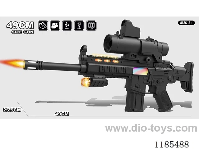 Electric Sound and Light Octave Gun with Lights Music Voice Gun with Simulated 16x Scope
