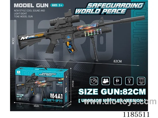 Upgraded M4A1 Carbine-Electric Flashback Voice Gun with Simulated Locomotive 16x Scope + Muffler