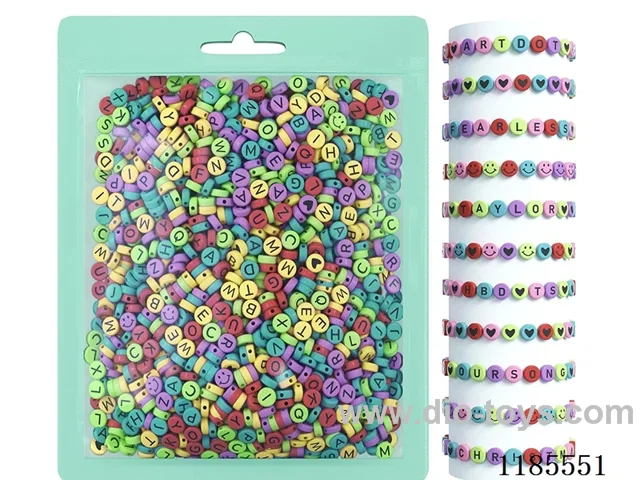 DIY Jewelry Set(4*7 Alphabet beads + thread (approx. 140g))